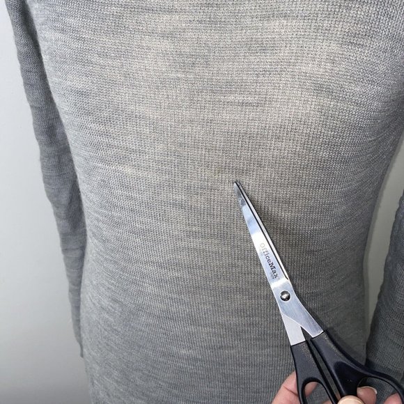 Smartwool Women Gray Sweater Medium Round Neck Long Sleeve Pull over Side Slit - Picture 3 of 7